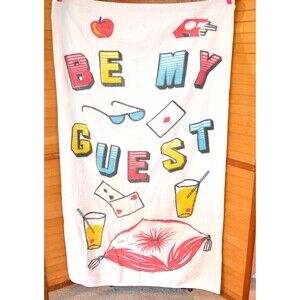 Vintage Beach Towel Party Like 1960 Beach Boat Pool Fun